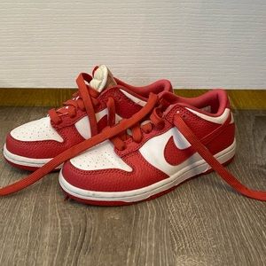 Nike Dunk Low pink and white Kids 13 Fast Shipping